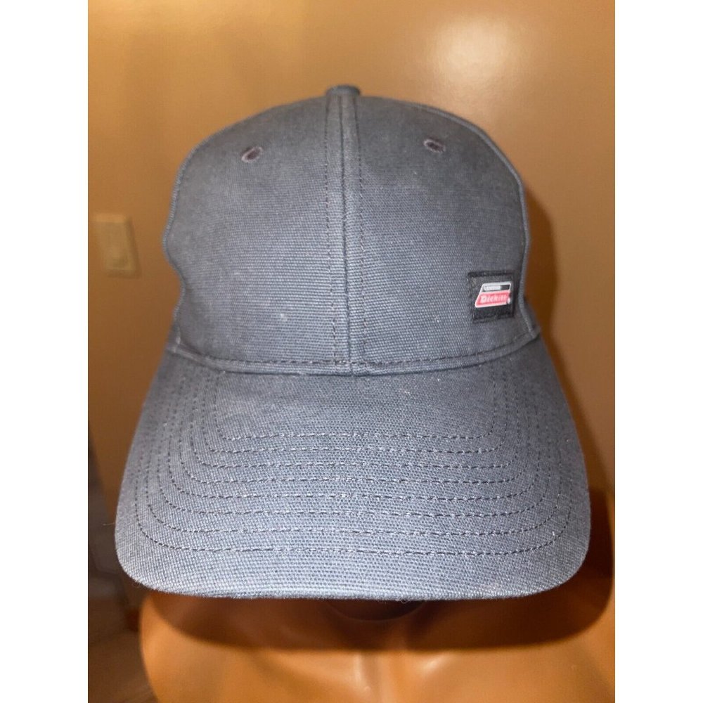 Genuine Dickies Men's Black Canvas Structured Front Ball Cap Workwear Hat